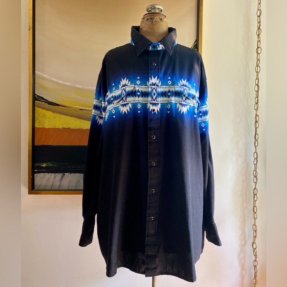 VTG Western Graphic Pearl Snap Shirt